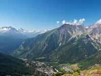 Mont Blanc, nazwa, zmiana, Courmayeur, Wochy, miejscowo, miasto, promocja, narty, turyci, kurort, orodek, gra, szczyt