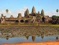 Indie, w Indiach, witynia, replika wityni, Angkor Wat, Kamboda, Kambody, UNESCO, Virat Angkor Wat Ram, Mahavir Mandir, Bihar, Ganges, Siem Reap, Wisznu, redniowieczny cud wiata