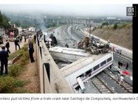 katastrofa kolejowa, Hiszpania, Santiago de Compostela, pocig, prdko