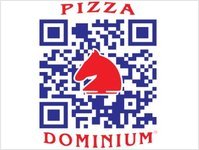 Pizza Dominium, pizzeria, klienci, kupon rabatowy, karta rabatowa, rabat, smartfon, sie restauracji, blue kod, QR, blue pocket, billboard, logo, urzdzenia mobilne, gazeta, plakat,